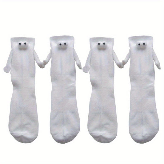 Couple Holding Hands Sweat-absorbing Cotton Socks
