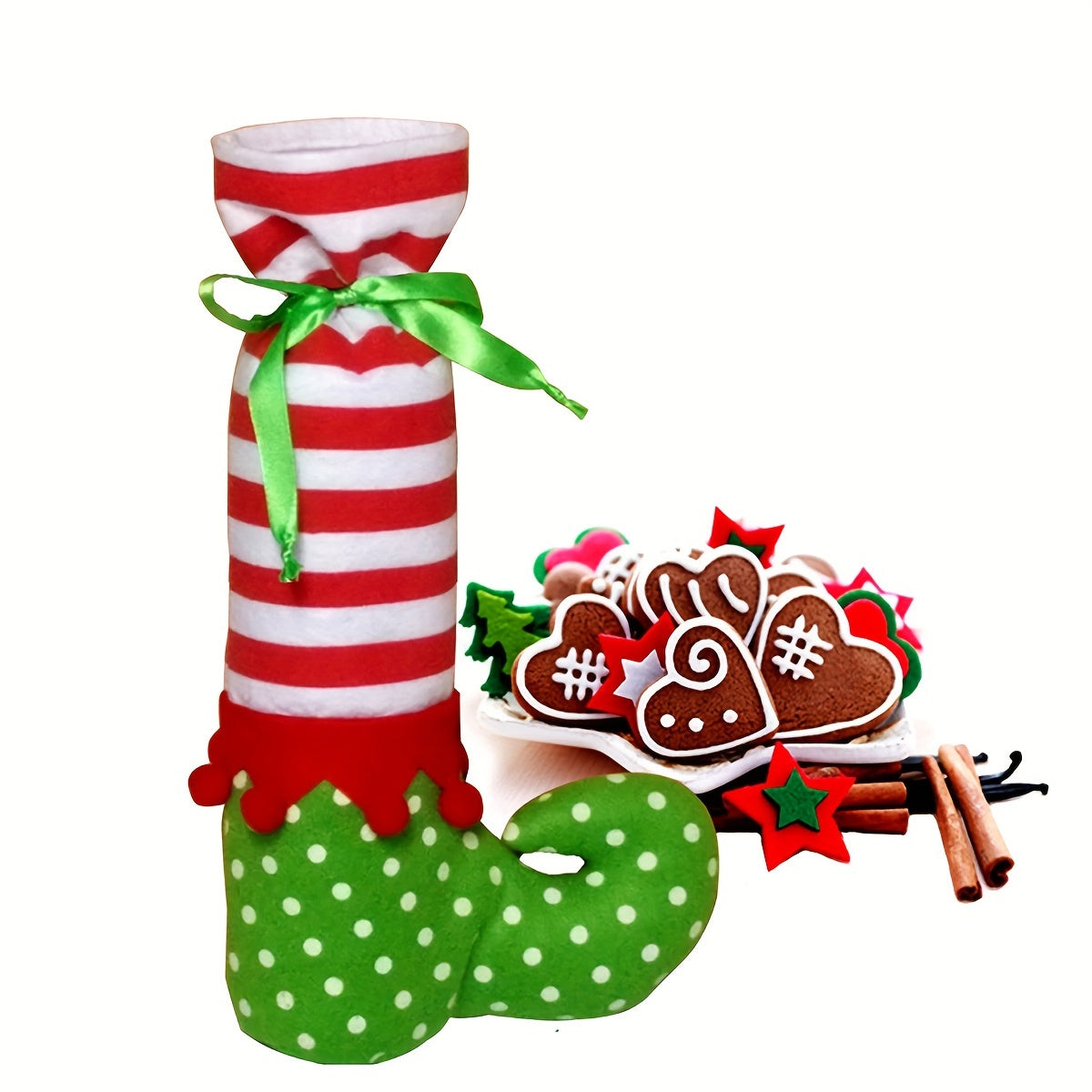 Christmas Elf Plush Elf Boot Candy Bag Children's Gift Christmas Tree Decoration