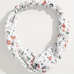 Floral Printed Cross Headband Stretchy Headdress Hair Accessories