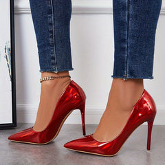 Women's Laser High Heels Slip On Stiletto Pumps