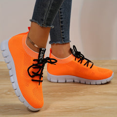 Women's Breathable Lightweight Sports Shoes Comfortable Lace Up Running Shoes