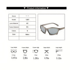 Y2K Wrap Around Sunglasses Irregular Frame Outdoor Eyewear UV400