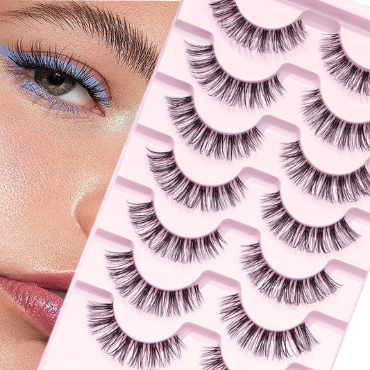 7 Pairs 3D Crisscross Lashes Natural Volume Fluffy False Eyelashes
