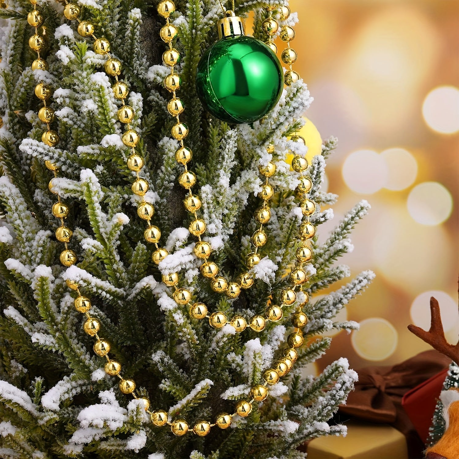 8m Christmas Tree Faux Pearl Garland Roll DIY Holiday Decoration