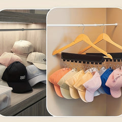 2PCS Foldable Hat Hanger Clip Closet Cap Organizer Stainless Steel Clip