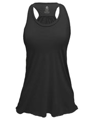 Sporty Tank Top Women's Plus Round Neck Cut Out Stretch Tank Top