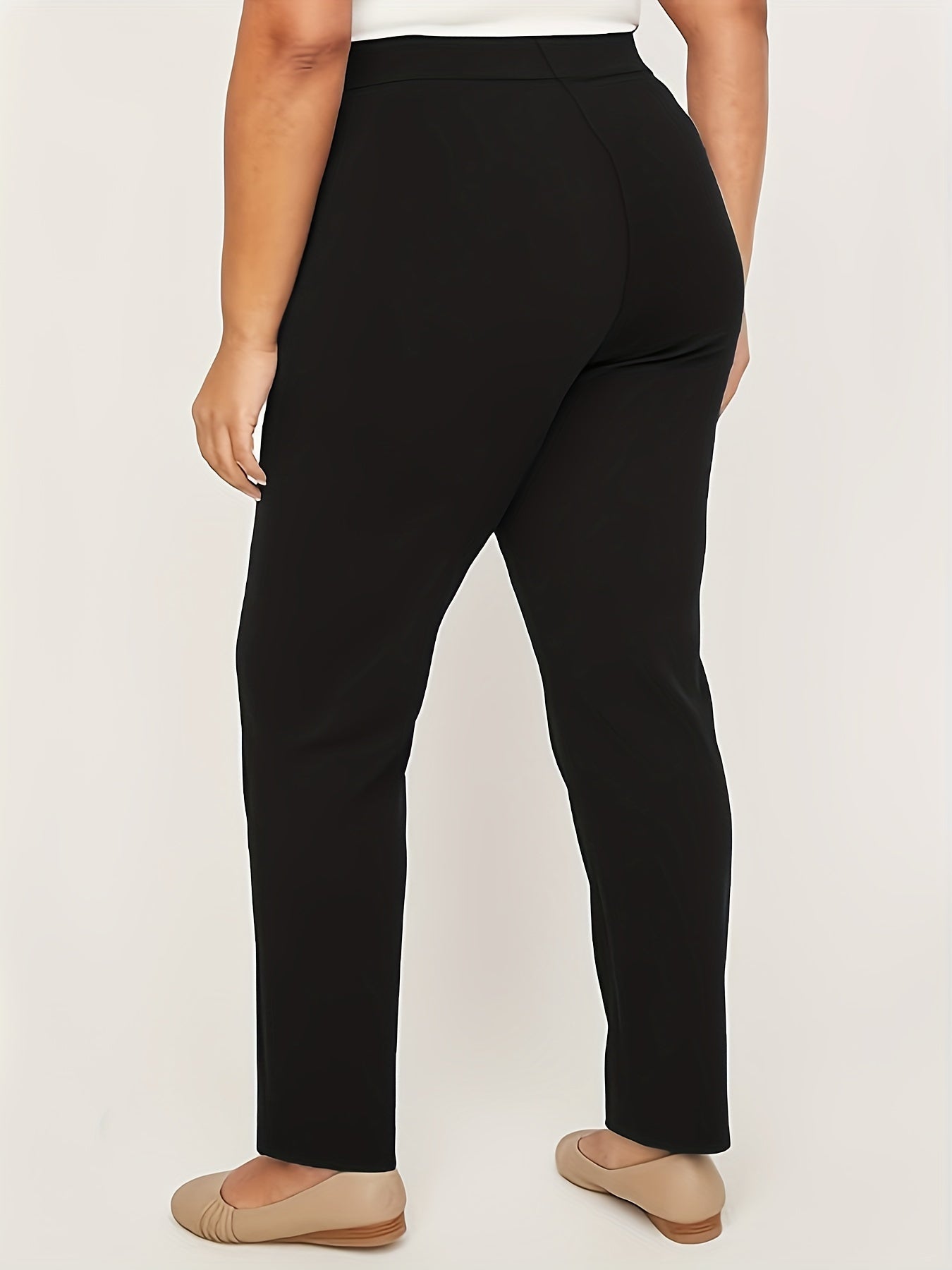  Elastic High Rise Trousers