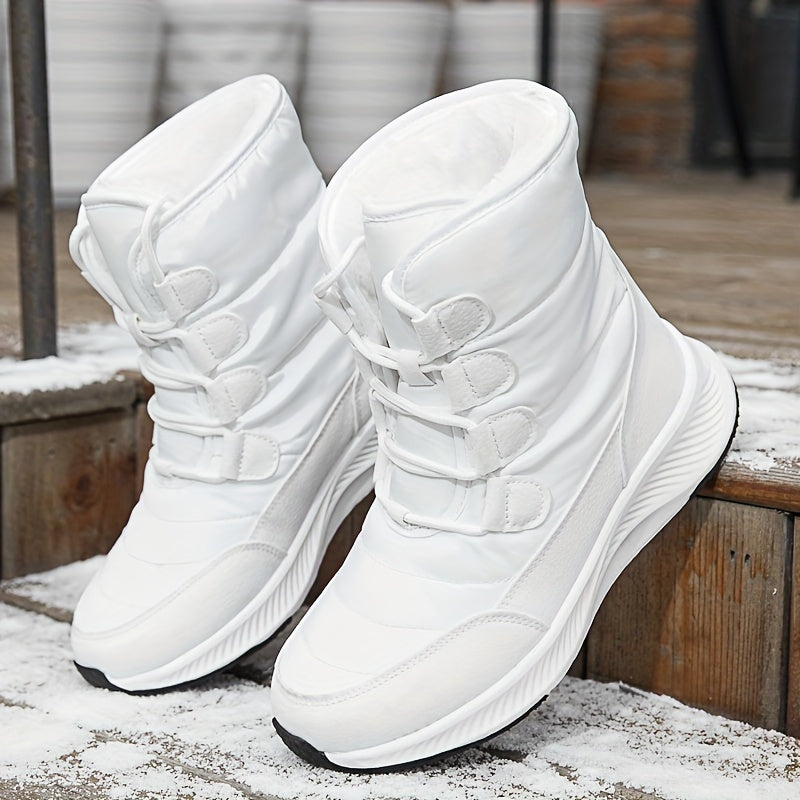 Women's Winter Snow Boots Faux Fur Lining Mid Calf Outdoor Hiking