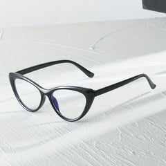 Cat Eye Clear Lens Glasses For Women - Triangle Anti Light Glasses