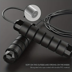 Adjustable Tangle Jump Rope for Rapid Speed Fitness Sports Gym & Weight Loss
