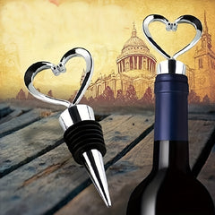 Heart Shape Wine Stoppers Set of 4 Bottle Cover Cap