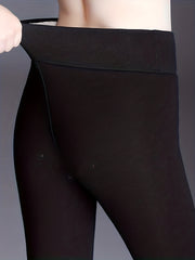 Fleece Warm Sports Leggings High Waist Yoga Tight Pants Women's Activewear