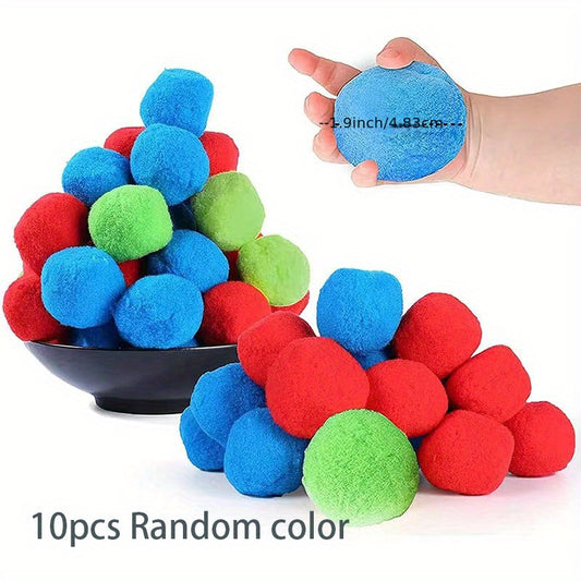 10pcs Reusable Cotton Water Balls for Summer Camping Water Combat Toys