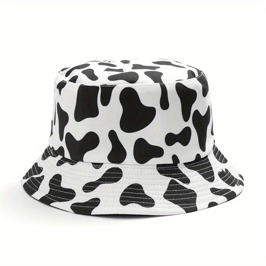Cow Print Bucket Hat Double sided Basin Hat For Men And Women