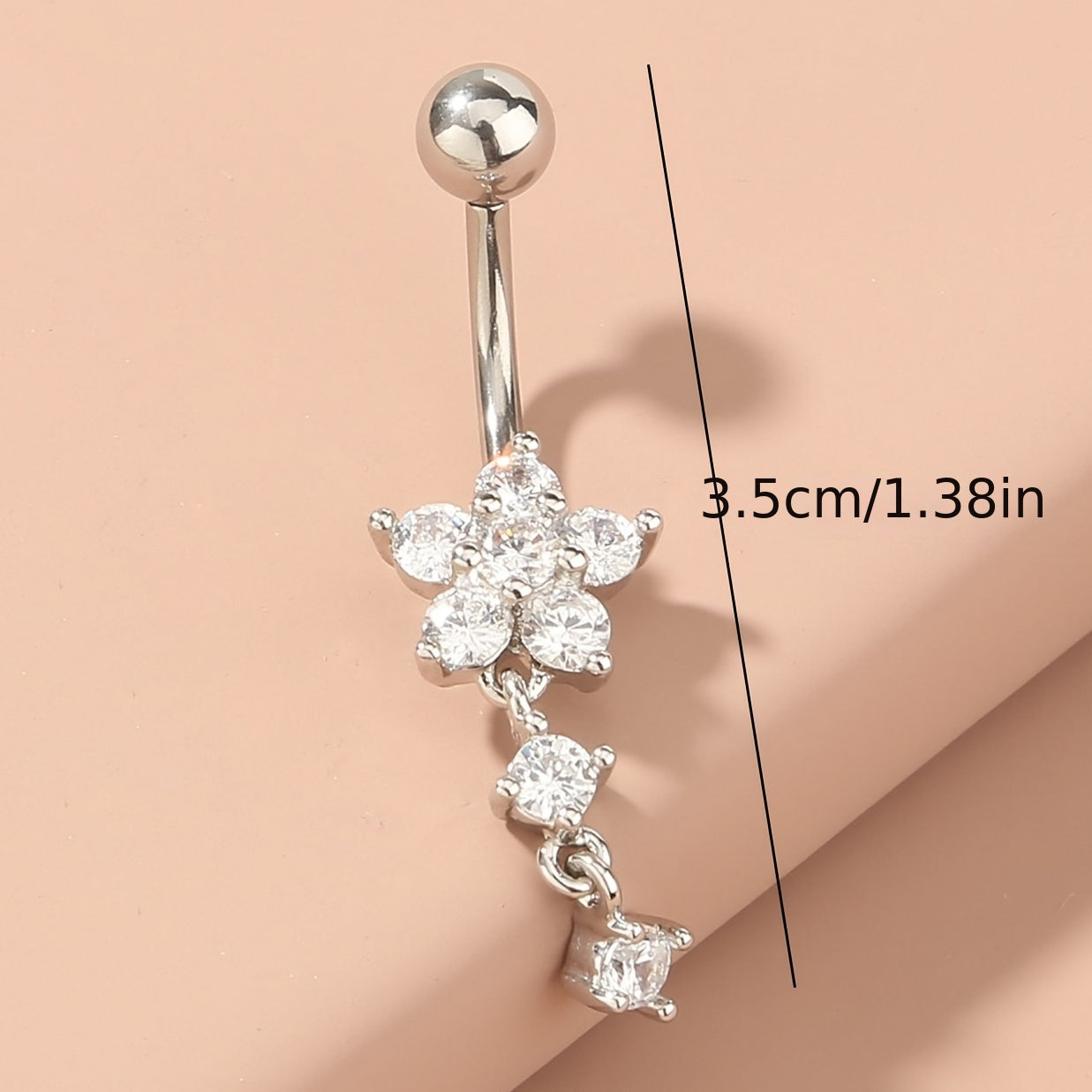 Flower Shape Tassel Belly Button Ring Body Piercing Jewelry