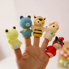 5pcs Cartoon Finger Puppet Set for Interactive Storytelling