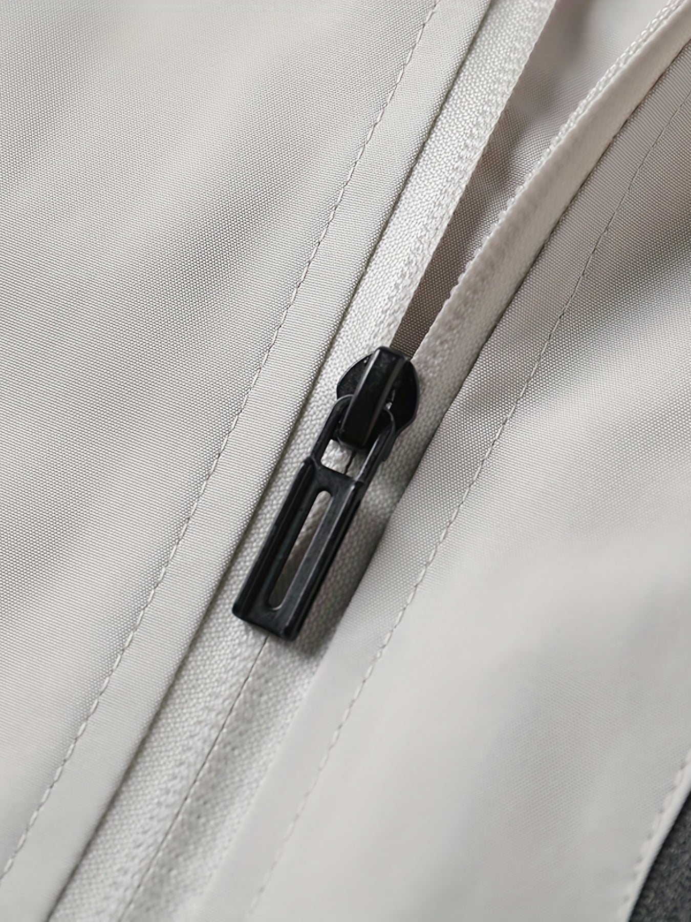 Men's Block Windbreaker Zip Up Hooded Jacket