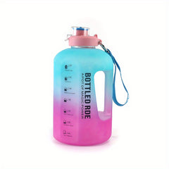 2200ml Heavy Duty Water Bottle With Time Marker, Portable Water Jug
