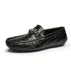 Metal Buckle Flat Loafers Women's Slip On Walking Shoes