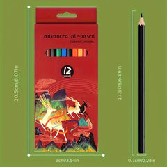 12 24pcs Artistic Drawing Pencils Set Vibrant Colors
