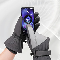 Winter Ski Gloves Men's Warm Touch Screen Windproof Split Finger Gloves