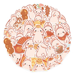 40pcs Hand painted Rabbit Cheese Series Waterproof Sticker