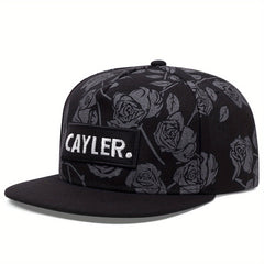 Men's Alphabet Embroidery Hip Hop Flat Brim Hat