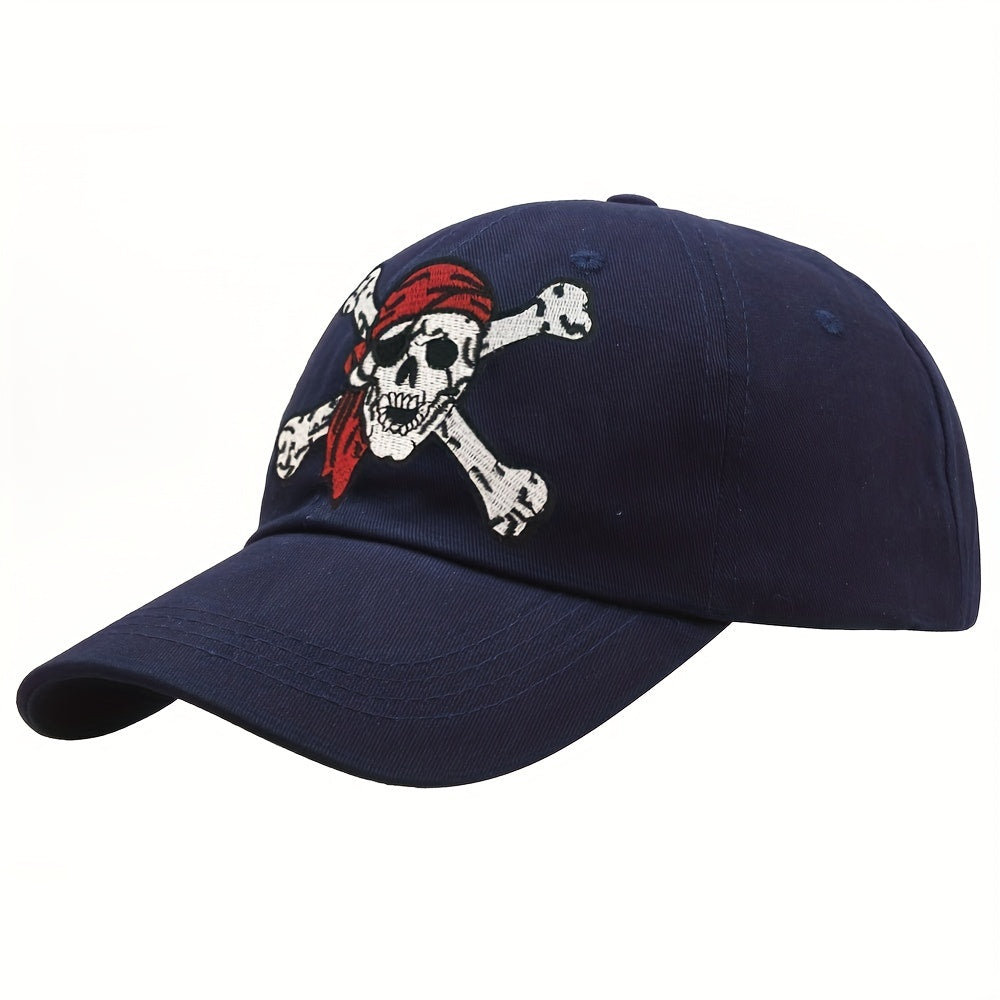 Skull Embroidered Baseball Cap Sun Protection Visor