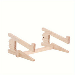 Solid Wood Dual use Notebook Computer Heightening Vertical Standing Bracket