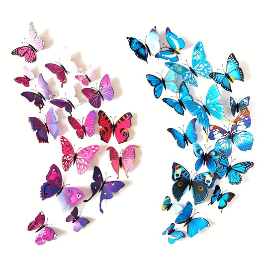 12pcs 3D Butterfly Wall Stickers Self Adhesive Room Decor