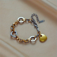 Gold Plated Love Pendant Bracelet for Men and Women