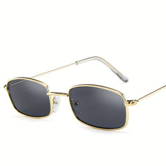 Small Square Sun Glasses Retro Metal Sunglasses