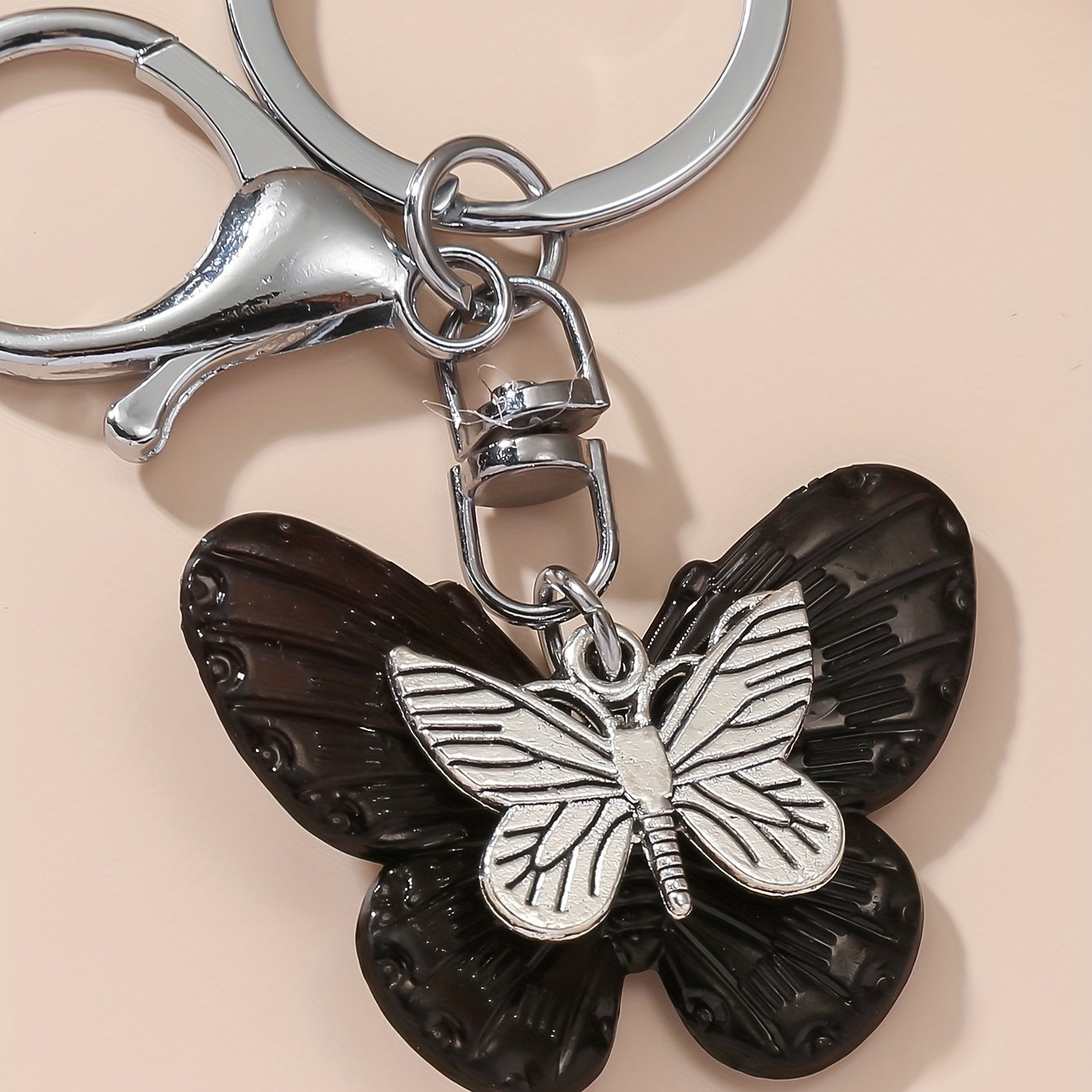 Butterfly Keychain Animal Key Ring Bag Charm Gift For Mom