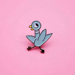 Teal Duck Enamel Brooch Dancing Duck Lapel Pin For Men