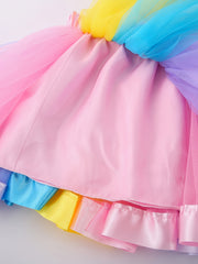 Girls Block Party Skirts Birthday Dress Festive Costume