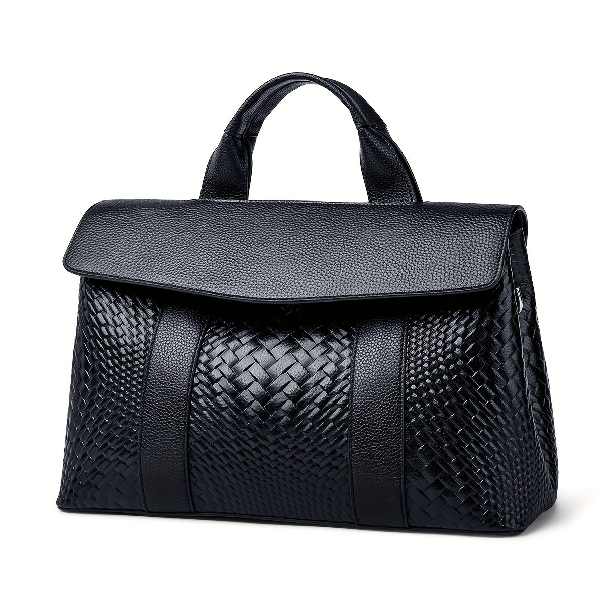 Textured Handbag Flap Satchel Bag Women's Versatile Purse