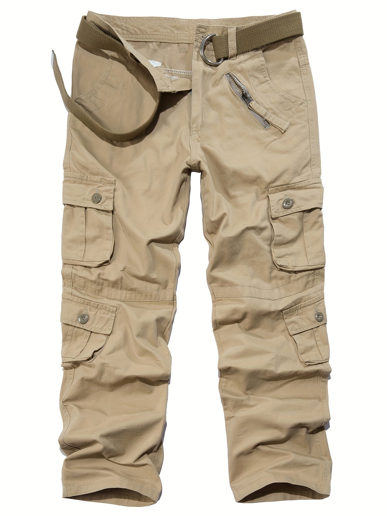 Men's Loose Washed Cargo Jeans Plus Size