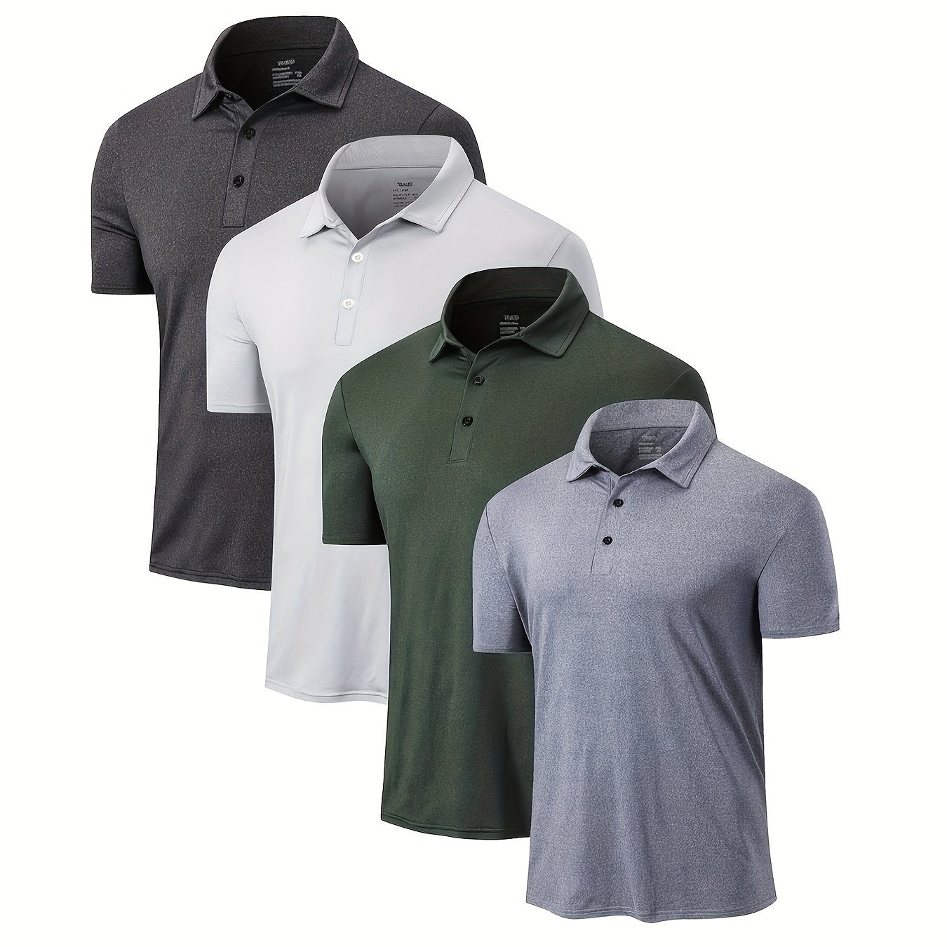 Men's Quick Dry Lapel Golf T Shirt Short Sleeve Moisture Wicking Casual Workout