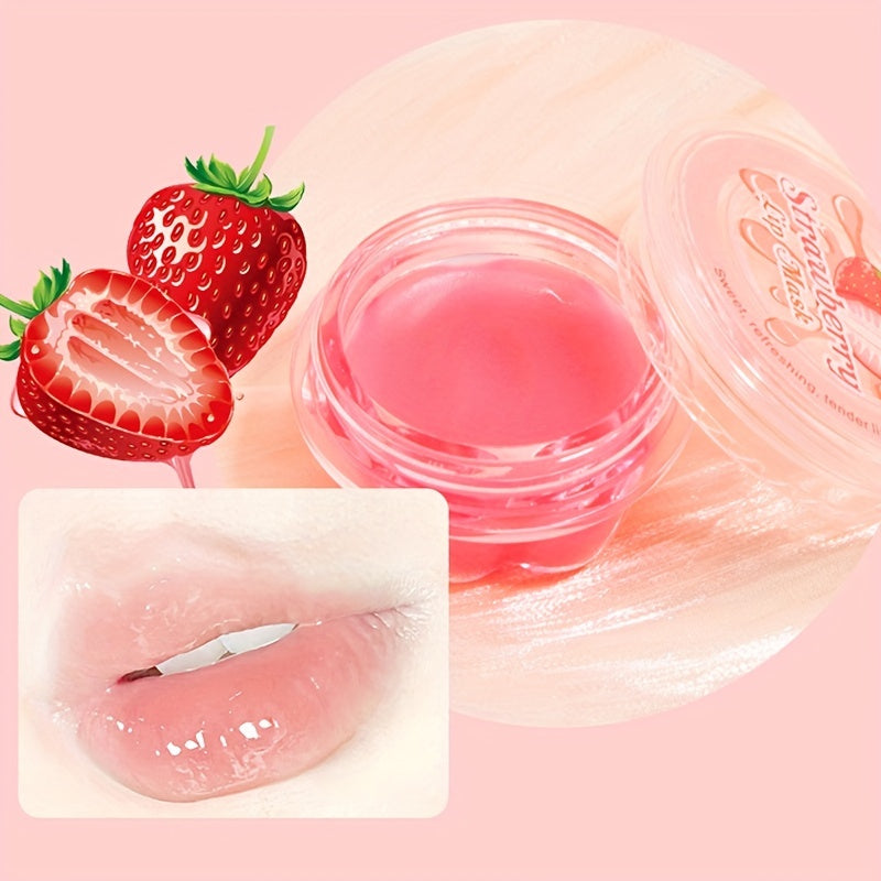 Strawberry Tinted Lip Balm Moisturizing Hydrating Lipstick Primer