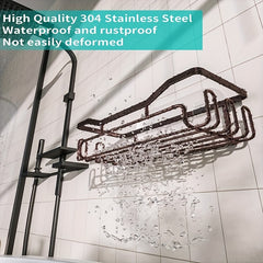 11 Hook Shower Rack - No Drilling Required