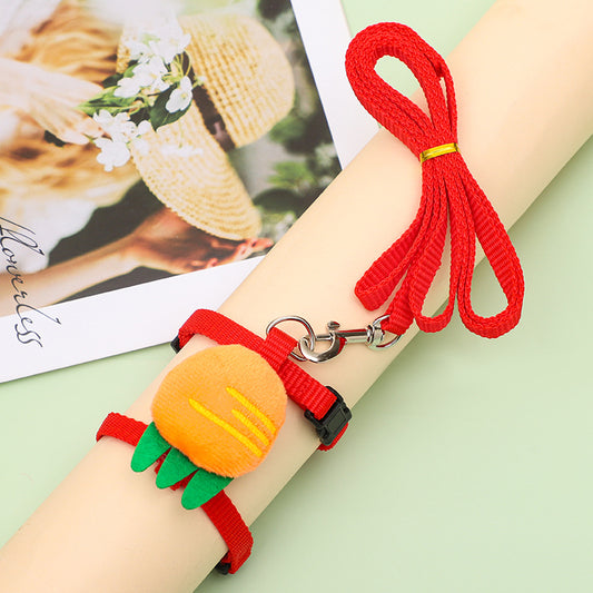 Cartoon Fruit Rabbit Chest Strap Pet Traction Rope