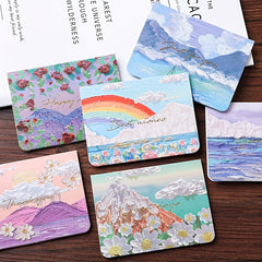 6 High Painting Greeting Cards Handwritten Blessings Blank Postcards