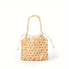 Vintage Bead Braided Satchel Bag Lightweight Classic Bag