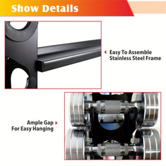 5-Layer Dumbbell Rack Weight Storage Organizer Max 317.51KG