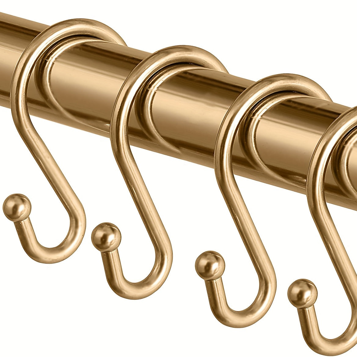 12pcs Durable Rustproof Shower Curtain Hooks for Waterproof Curtains