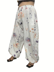  Boho Pants Women's Plus Floral Print Harem Pants
