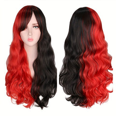 60cm Long Body Wave Hair Wig Synthetic Fiber Natural Looking for Women