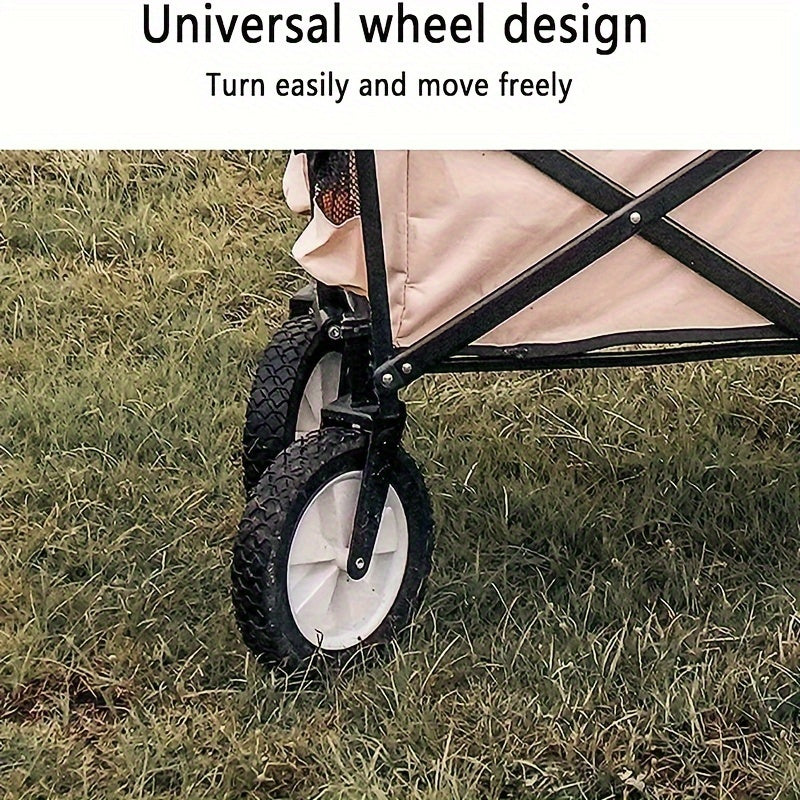 Outdoor Camping Barbecue Trolley Large Capacity Lightweight Wagon Cart