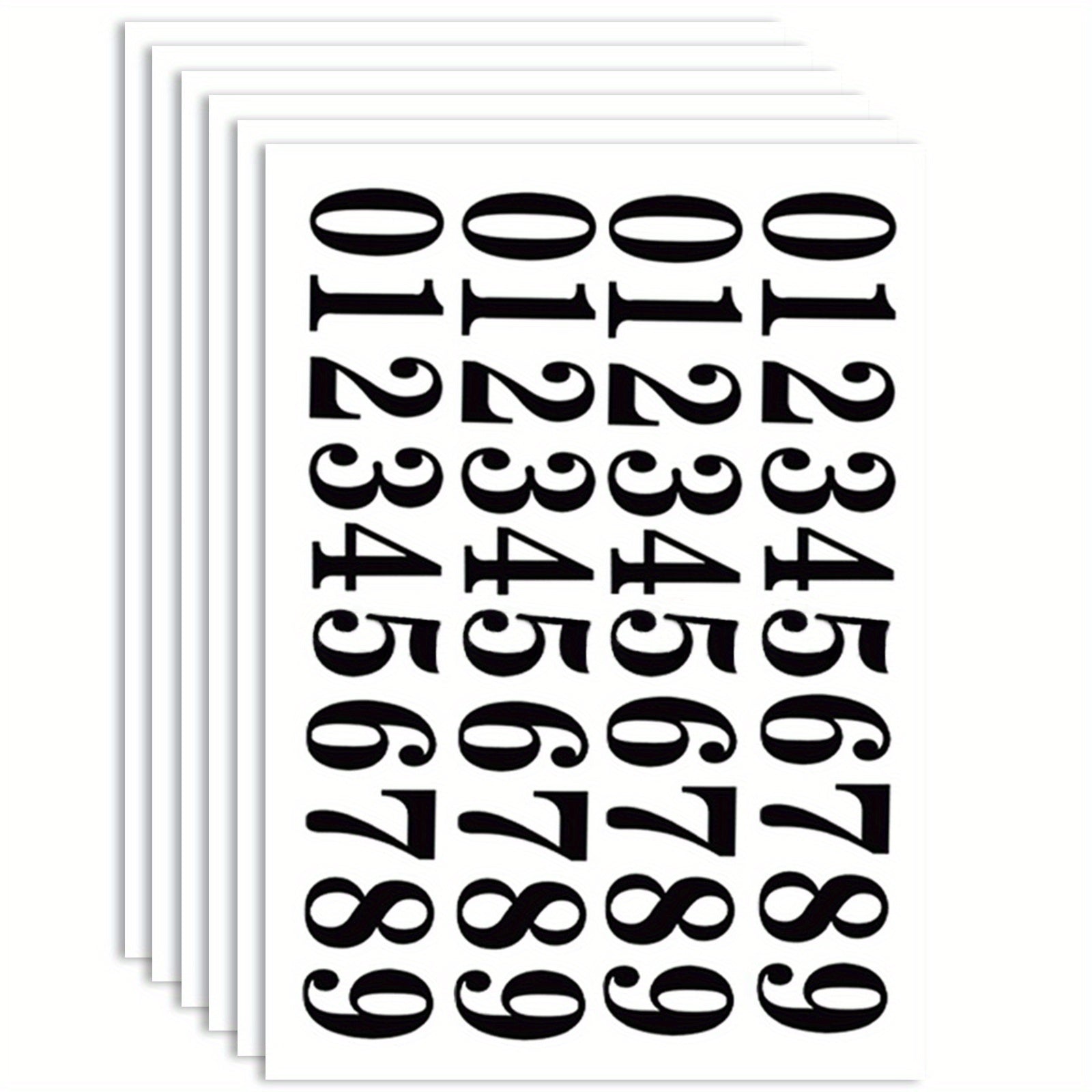 40 Vinyl Number Decals for Mailbox, Garage Door, Freight Box