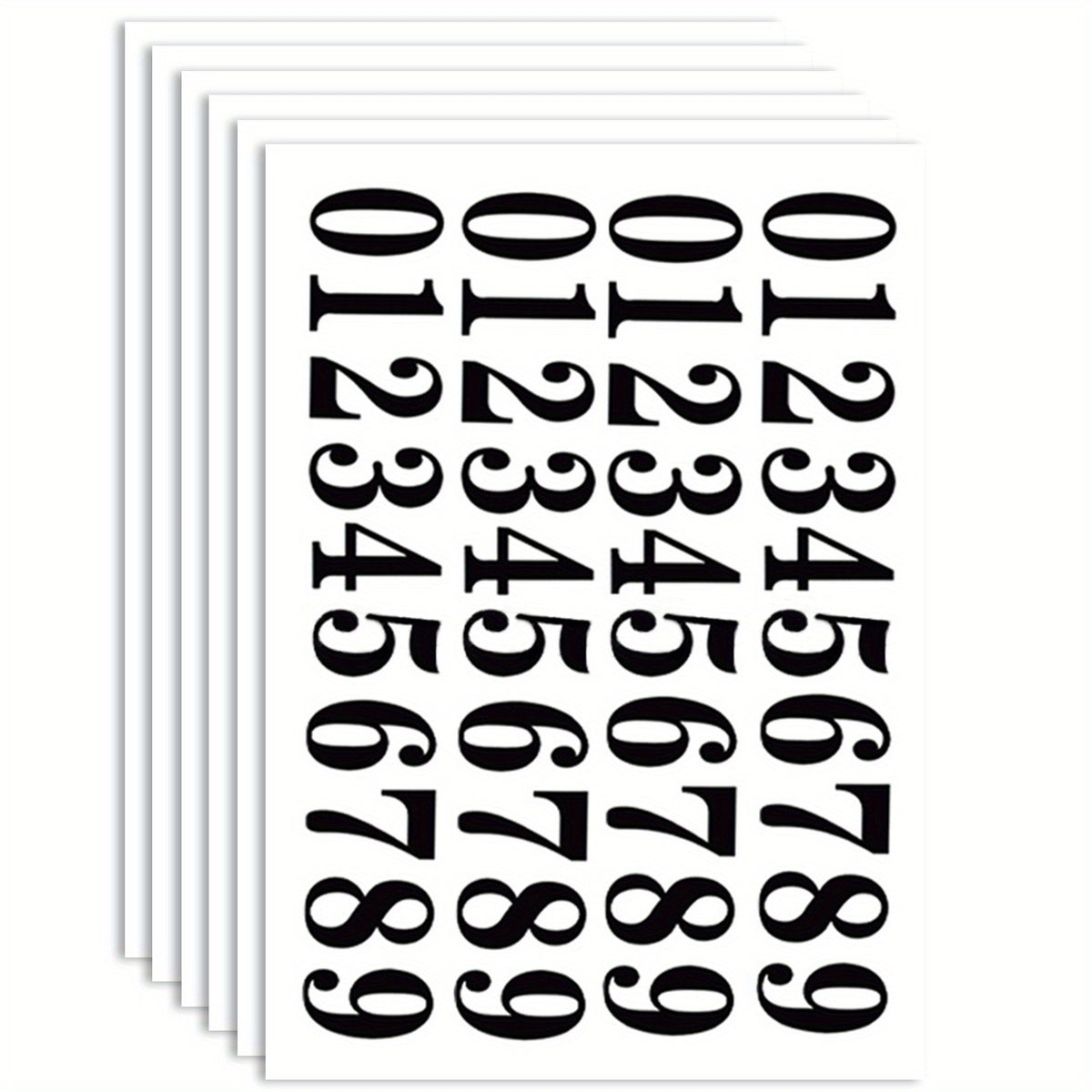 40 Vinyl Number Decals for Mailbox, Garage Door, Freight Box